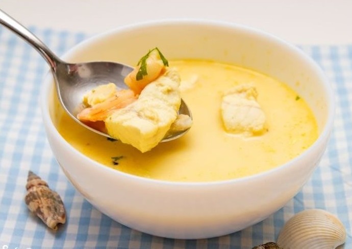 Сливочный суп с семгой, рецепт с фото